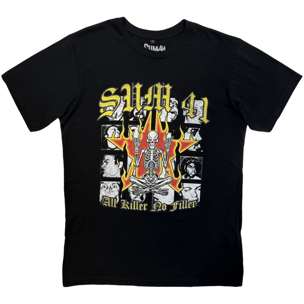 Sum 41 - All Killer No Filler Tracklist Heren Tshirt - Zwart